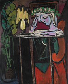 reading at a table, 1934 - Picasso